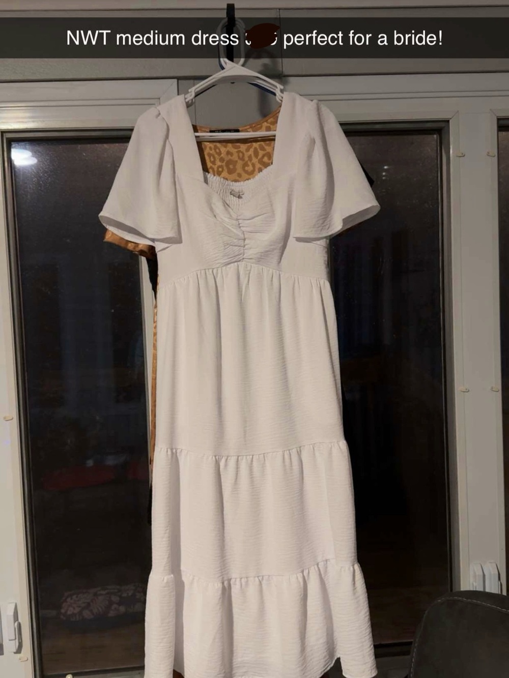 White Tiered Midi Dress perfect for a bride!
